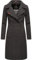 Navahoo Damen Wollmantel Langer Trenchcoat mit Reverskragen Wooly Anthrazit Gr. M