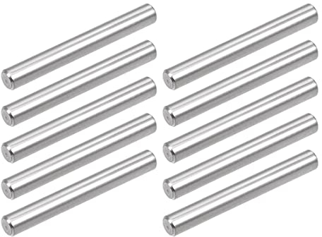 sourcing map 10Pcs 5mm x 40mm Goupille 304 INOX Acier Chevilles Support Étagères Argenté
