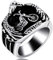 Uloveido Herren Cool rostfreier Stahl Motorrad Totem Ring Eagle Punk Biker Ring für Jungen Herren (62 (19.7))