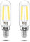 Bonlux 4W E14 LED Cooker Hood Bulb T26 Tubular Light Bulb Mini Filament Lamp Cool White 6000K 40W Halogen Replacement for Fridge/Freezer/Extractor/Cooker Hood, E14 Small Edison Screw(2-Pack)