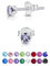 Punto Luce Orecchini Viola - Orecchini Punto Luce Argento 925 con Brillantino di Cristallo Lilla 3 mm - Orecchini Brillantini - Orecchini Lilla - Orecchini Colorati - Orecchini Lobo Donna