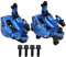 Hydraulische Scheibenbremse, HB-100 Fahrrad Aluminiumlegierung Mechanische Scheibenbremse Vorne Hinten Mountainbike Zusammengebautes Set(Blau)
