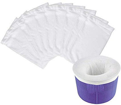 luckything Filtre Chaussette Piscine Skimmer, 1/10/20 Chaussettes Skimmer Piscine, Poche Filtrante Maille en Nylon, Pre-Filtre pour Skimmer,pour Paniers Et Skimmers 13x 22cm