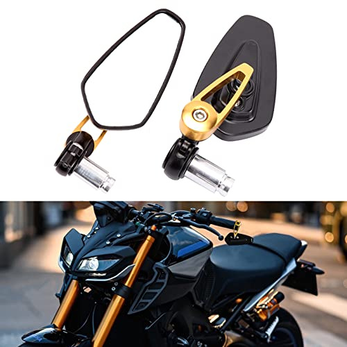 DREAMIZER 7/8 22mm Motocicleta Espejos del Extremo del Manillar, Espejos Retrovisores Moto para Street Bike Dirt Bike Cruiser Scooter