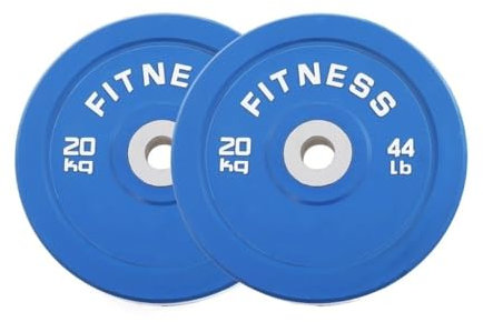 Jiande CPU Barbell 2-Inch Olympic Grip Plate, Set of 2 Plates, Barbell Olympic Grip Weight Plates Set, Olympic Plate Weights, 5kg, 10kg, 15kg, 20kg (Size : 20kg*2)