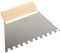 Toolty Steel Trowel, 180mm, 4x4mm Notch - Wooden Handle - for Adhesives, Mortars and Tiles - DIY - TLTY-0932