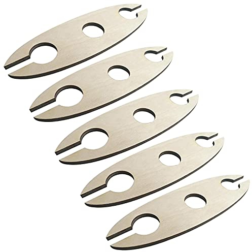 Weinglashalter / Weinglas Halter Gläserregal für 2 Weingläser und 1 Weinflasche , Weinflaschen- & Glashalter aus natürlichem Holz , kann in der Küche, auf dem Esstisch oder Bar platziert werden (5pcs)