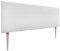DHOME Tête de lit luxe tapissée en similicuir ou tissu Aqualine Pro - similicuir blanc, 145 cm avec pieds (lits 120/135/140)