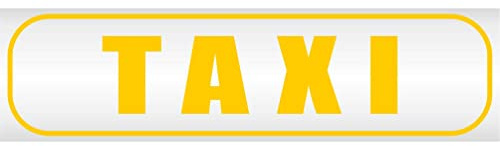 INDIGOS UG - Magnetschild Auto Taxi 30 x 8 cm gelb - Magnetfolie LKW Truck Transporter Baustellenfahrzeug Firmenwagen - flexibel abnehmbar, wetterfest & wiederverwendbar