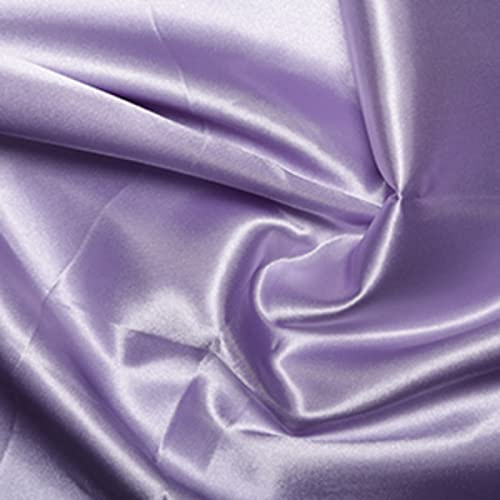 CRS Fur Fabrics 5056653803975 Seidiger Braut-Satin-Stoff – Flieder, 1 m x 100 cm x 150 cm, Polyester, 1Mtr 100cm x 150cm