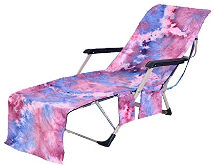 LIKEUDO Tragbare Abdeckung für Sonnenliegen, Mikrofaser, Handtuch, Reisen, Lounge, Stuhlbezug, Handtücher, Sonnenliegen, Mikrofaser-Handtuch, schnell trocknende Bezüge (lila)