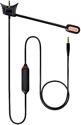 ZLiT Cavo microfono per cuffie da gioco Bose QC35, riduzione del rumore, linea microfono staccabile di prima e seconda generazione, cavo universale per cuffie da gioco QC35