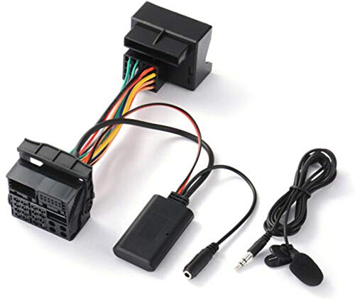 Oniissy 1 Pz Audio Aux Cavo Adattatore con Microfono, Audio Aux Cavo Adattatore Esterno Mic per Opel Cd30 Cdc40 Cd70 Dvd90,5.0,5-12V, Nero