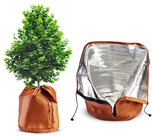 Wzzy Gurden Thermo Topfschutz Pflanzen,Topfschutz für Pflanzen,Winterschutz für Pflanzen,45 x 55 cm,70 g/m²,Polyester (2 stück)