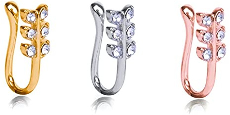 Stfery Faux Percing au Nez, Labret Piercing Levre Faux Piercing Bijoux Arcade Mamelon Langue Trgus Bouche 1Pcs Homme