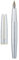 Hongdian A3 Silver Aluminum Fountain Pen, Iridium Extra Fine Nib Blossom Engraving Design, Consistent Writing Pen with Ink Converter and Metal Pen Box Set