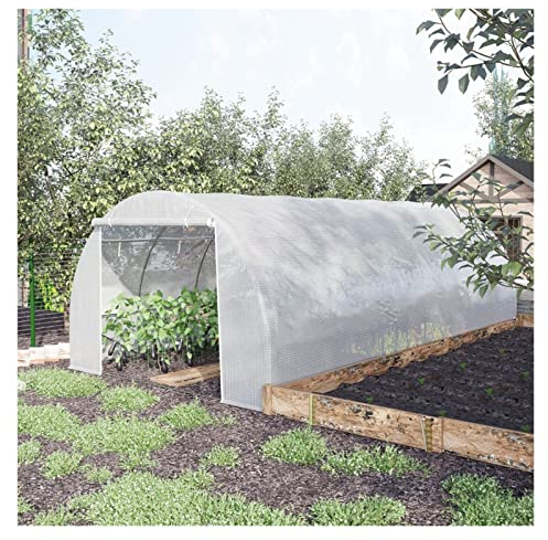Tomaten Tomatenhaus Groß Gewächshaus Großes Gewächshaus für draußen mit hochbelastbarem Stahlrahmen, Winter Garten Polytunnel-Gewächshäuser Tomatenpflanzen Gewächshaus Warmhaus (Size : W150 x H200 x