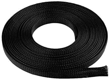 MOCNT 20mm Gaine Câble Tressée Extensible PET Manchon de Câble Fil Rangement Câble PET Cache Câble Souple Électriques Gestion Câble Flexible Protection Tube Tuyau 15 Mètres