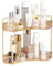 Make up Organizer, Kosmetik Organizer, Beauty Organizer, Hautpflege Organizer für Bad Schminktisch (2 Schichten, Bernstein)