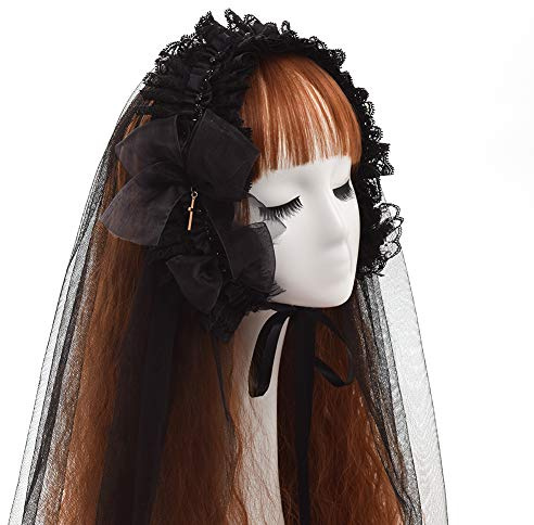 Gothic Lolita Mädchen Schleier viktorianischen Vintage Haarschmuck