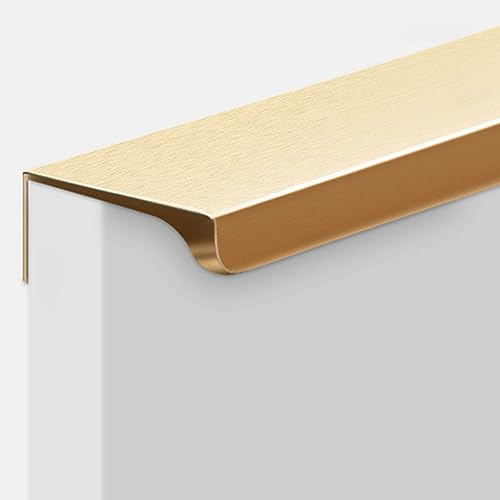 1 Piezas Tiradores Ocultos de Armario Dorados,Manijas para Muebles Cajones Tirador Empotrado de Aleaciónde Aluminio Manija de Cocina de Dormitorio de Puerta (Full Length,1200mm)