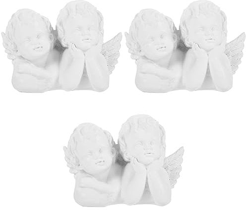 ERICAT 3pcs cupid ornaments garden statues concrete cherub statues small statue outdoor tabletop decor table top decor vintage decor Desktop Decoration Resin Crafts Ornament Home Ornament/2382