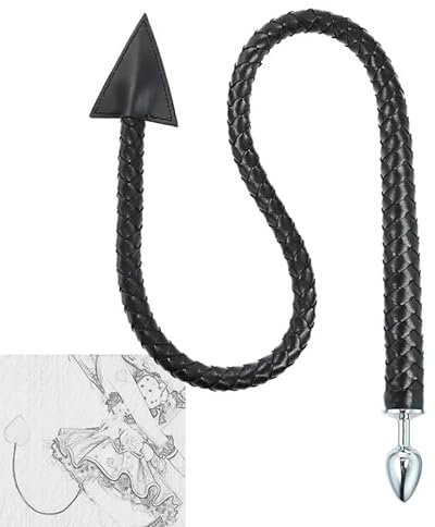 XaiYimee Frusta Plug Premium, Giocattolo a Frusta per la Cultura dell'equitazione di Coppia, Accessori per l'equitazione (Nero)