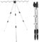 Cocoarm Fishing Rod Holders Telescopic Fishing Rod Tripod Stand Easy Installation Fishing Rods Tripod Fishing Pole Stand Rest for Sea Beach Shore Pier Tackle