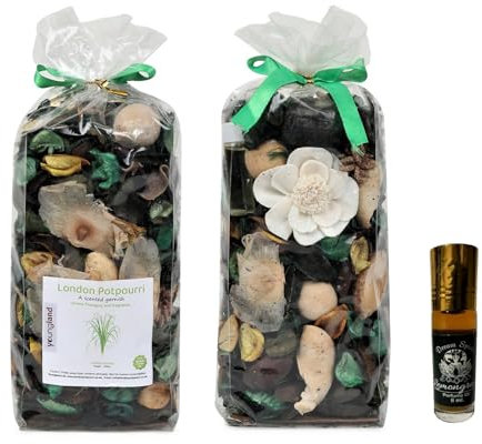 Youngland Lemon Grass Potpourri Bags - Fragrant Rose Scented Dried Flowers for Spring Decor, Home Fragrance, and Valentine's Day - 2 Bags (8.4oz) (Lemon Grass)