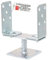 Lun Fix Pfostenträger zum Aufschrauben U-Form Auflage 200 x 60 x 4mm - 1 Stück - Fußplatte - Stahl Anker - Pfostenhalterung Korrosionsbeständig - Feuerverzinkter Stahl - für Zaunpfosten