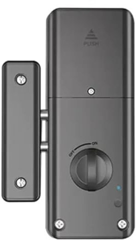 AMIUHOUN Smart Tuya App - Cerradura de tarjeta IC para puerta de madera, cerradura Bluetooth, cerradura electrónica de puerta, sin taladro, instalación oculta en interiores