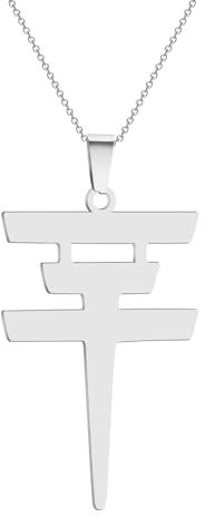 Hokech Anhänger Halskette für Frauen Mädchen Edelstahl Bill Kaulitz Zeichen Symbol Charme Halskette weiblicher Schmuck