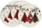 Artoid Mode Rot Kiefer Bäume Weihnachten Runde Platzsets 4er Set, 37cm Winter Xmas Tischset Platzdeckchen Küche Party Deko