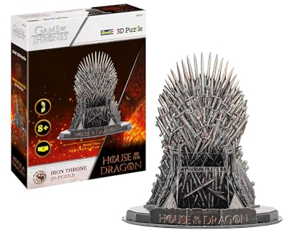 Revell 3D Puzzle I House of The Dragon Eiserner Thron I Detailgetreue Nachbildung des ikonischen Thrones aus Schwertern I Perfekt für Fans und Sammler von Game of Thrones