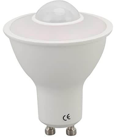Wifehelper Ampoule à Induction GU10, Détecteur de Mouvement Infrarouge, Longue Durée de Vie, Haute efficacité, 5 W 500 Lm 3 000 K, pour Cuisine, Salon, Salle D'exposition D'hôtel