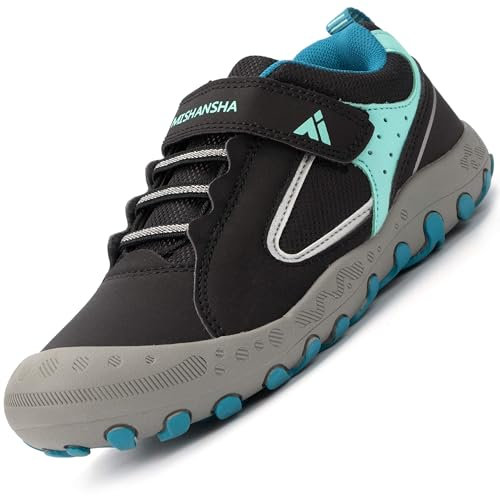 Mishansha Jungen Mädchen Wanderschuhe rutschfest Walkingschuhe Weich Flexibel Stabil Fitnessschuhe Freizeitschuhe für Kinder Sport Schuhe 27 EU