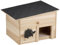 URBNLIVING Igel-Hostel aus Holz für den Garten, Natur-Überwinterungsbox mit Dach, Naturschutz, Raubtiersicher, für drinnen und draußen, für alle Jahreszeiten