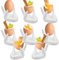 Liuer Eierbecher, 8PCS Eierbecher Weiß,Lustig Porzellan Eierständer Eierhalter Eierschale für Rohes Gekochtes Eier Brunch (B)