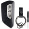 Coque Clé de Voiture Compatible avec VW Golf 8 GTI ID3 ID4 Cupra Formentor Cupra Leon Skoda Enyaq Télécommande Housse Coque de Protection Protège Clef de Voiture avec Porte Clés - Noir+Argent