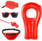 FASCHINFEVER 5-in-1 Lifeguard Set – Rettungsschwimmer Kostüm für Damen & Herren mit Boje, Rettungsring & Zubehör, inspiriert von Baywatch, für Fasching & Karneval