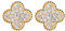 Lucoro - Damenohrstecker mit Kleeblatt, 925 Silber, Damenschmuck, Stilvoler Ohrschmuck für Damen (Gold)