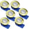 ELG Leuchten 6 x LED Einbaustrahler Dimmbar 240V,Gold,Einbauleuchten,Deckenspots,Downlight,7,5W,600-650LM,2800-4000K,IP54,68mm, Triac dimmbar