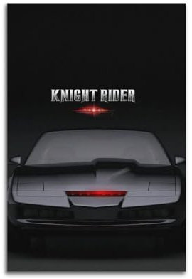 HPVCGRF Knight Rider Poster, Vintage-Wandkunst, Leinwand, ästhetisches Poster, Musik und Filme, dekoratives Gemälde für Wohnzimmer, Schlafzimmer, 20 x 30 cm, ungerahmter Stil