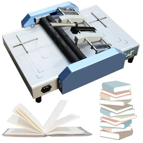 Booklet Maker A3 Papierfalt- und Bindemaschine, MAX 12,4 × 17,3 Buchbindefalten für Fabrik, Schule, Zuhause, Kirche, Broschüren, Handbücher, Einladungen