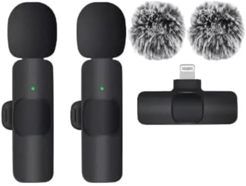 YRF Wireless Lavalier Microphone for iPhone - iPad, Android Phone, Mini Lapel Mic with Noise Reduction and Crystal Sound for Video Recording, Vlogging, TikTok, YouTube (iPhone)