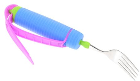 BESTYASH Fourchette pour mince voyage aller déjeuner couverts de table manchette d'ustensile élastique universelle porte-ustensiles adaptatif à brassard universel Acier inoxydable