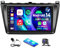 Android 14 Auto Stereo Radio 4G+64G Doppel Din für Mazda 6 2007-2012, Carplay Android Auto 9 Zoll Kapazitiver Bildschirm mit Bluetooth Navigation WiFi FM RDS Rückfahrkamera Lenkradsteuerung+ Mic
