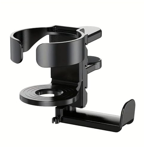 Compactly 2 In 1 Desk Cup Holder Clip Headphone Organizers For Drink Containers And Headphones NonSlip Base Nodrill Cup Holder For Office Desk