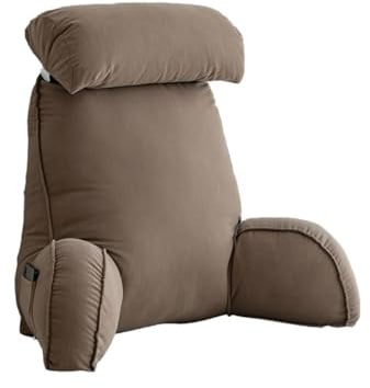 NJBTOMJ Cuscino da Lettura, Comodo Cuscino coccoloso con poggiatesta Rimovibile e Schienale con braccioli più Alti Cuscino da Lettura per Adulti: Ideale per Guardare la TV(Size:L80×W43×H63CM,Color:M)
