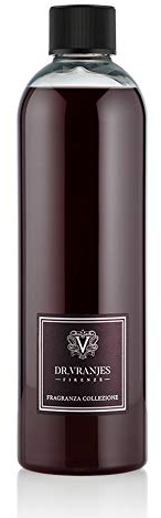 Dr. Vranjes – Rosso Nobile 500ml Nachfüller mit Schwarze Stäbchen - Luxus-Raumduft, Made in Italy, Hauptnote: Fruchtig, Duftpyrammide: Orange, Erdbeere und Waldbeeren, Birkenholz